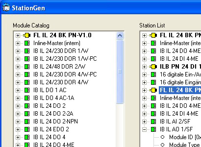 Profinet configuration